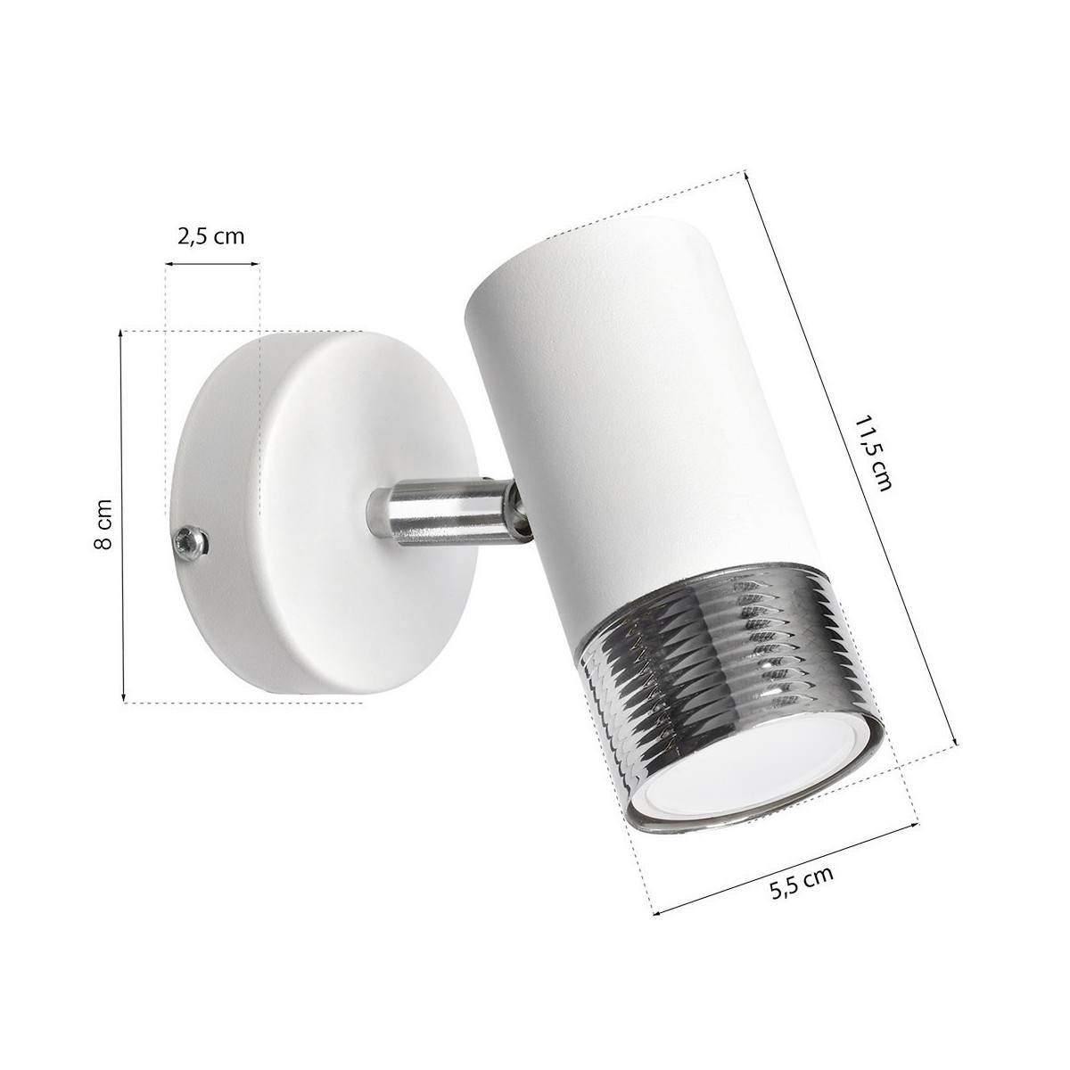 MiLagro Kinkiet Dani 1xGU10 Biały/Chrome MLP6225