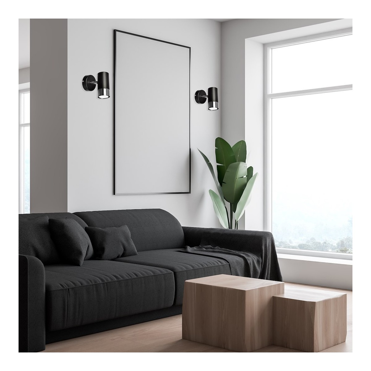 MiLagro Kinkiet DANI BLACK/CHROME 1xGU10 MLP6229