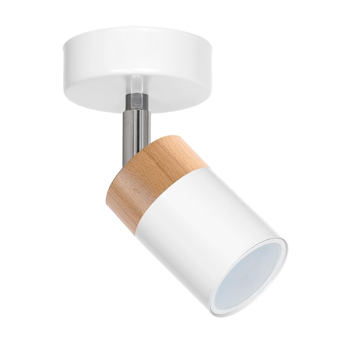 MiLagro Kinkiet Joker 1xGU10 Biały/Drewno MLP6299