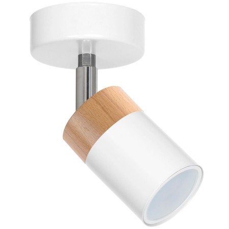 MiLagro Kinkiet Joker 1xGU10 Biały/Drewno MLP6299