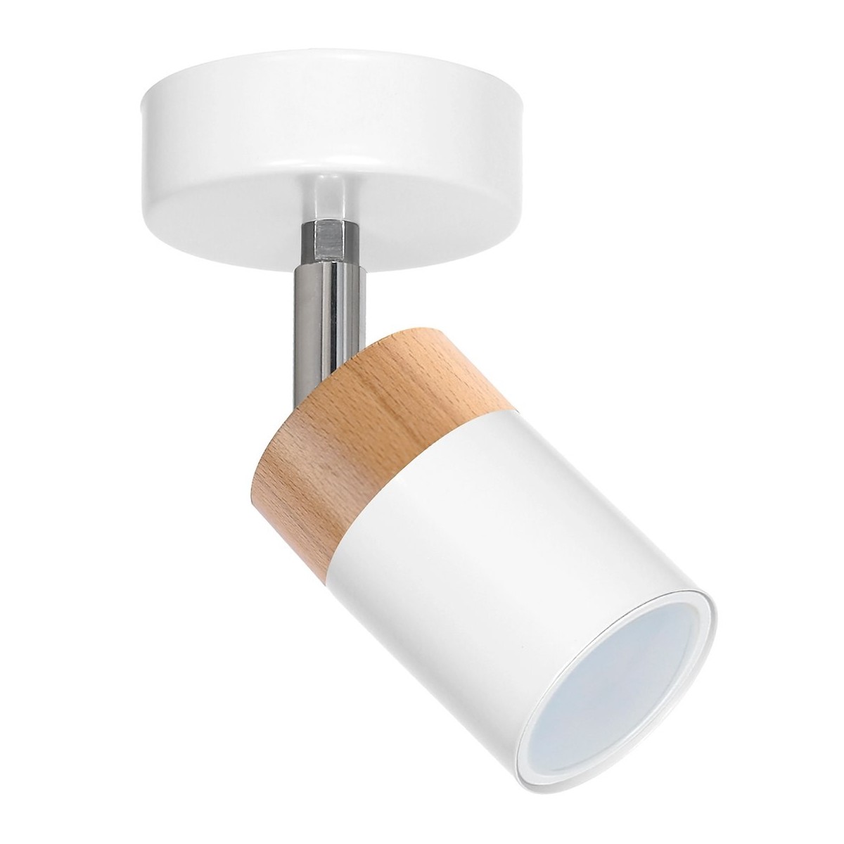 MiLagro Kinkiet Joker 1xGU10 Biały/Drewno MLP6299