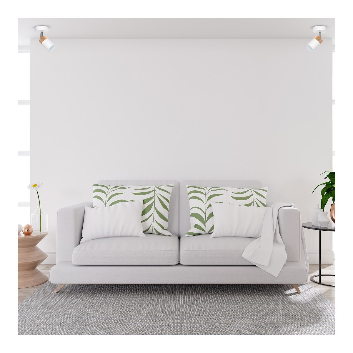 MiLagro Kinkiet Joker 1xGU10 Biały/Drewno MLP6299