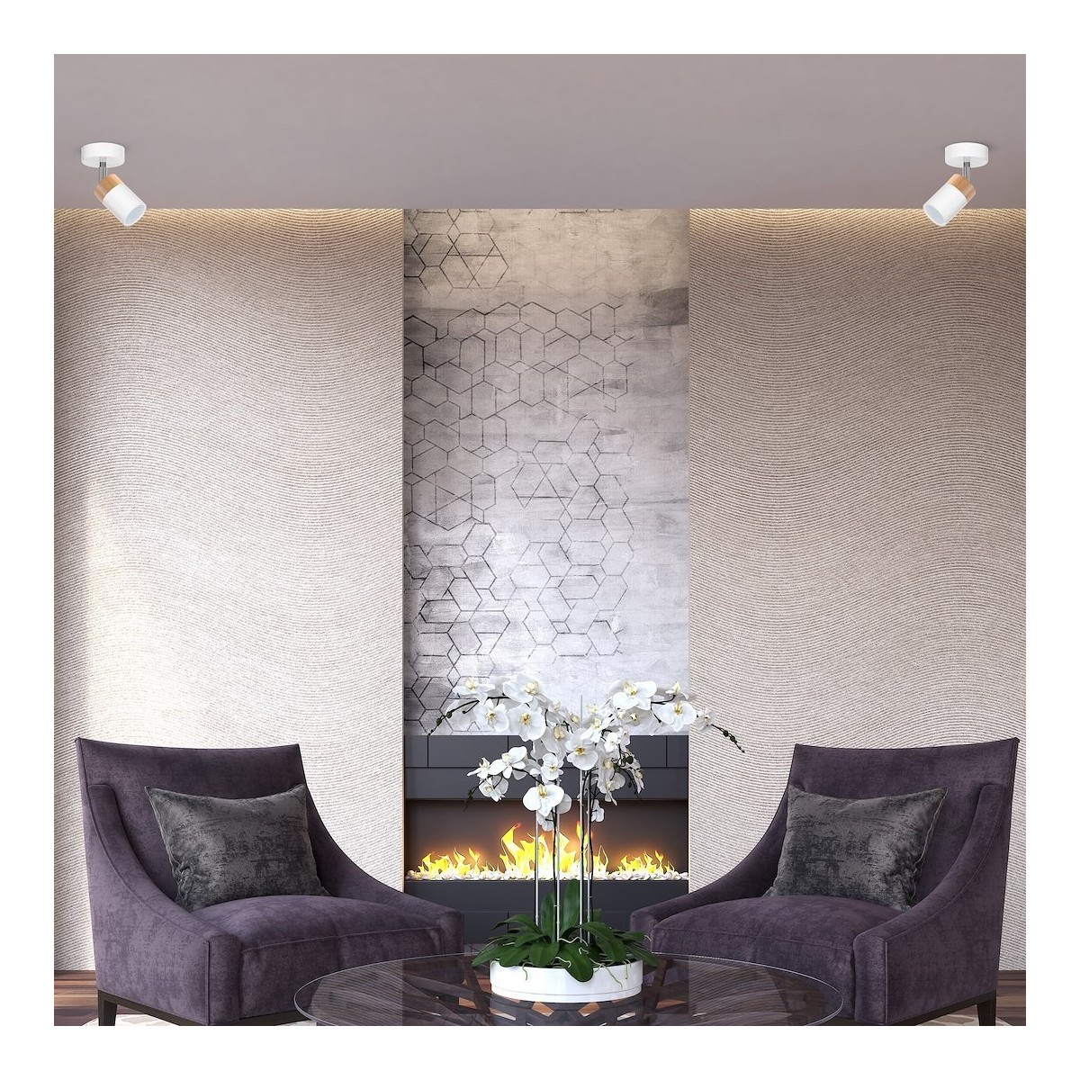 MiLagro Kinkiet Joker 1xGU10 Biały/Drewno MLP6299