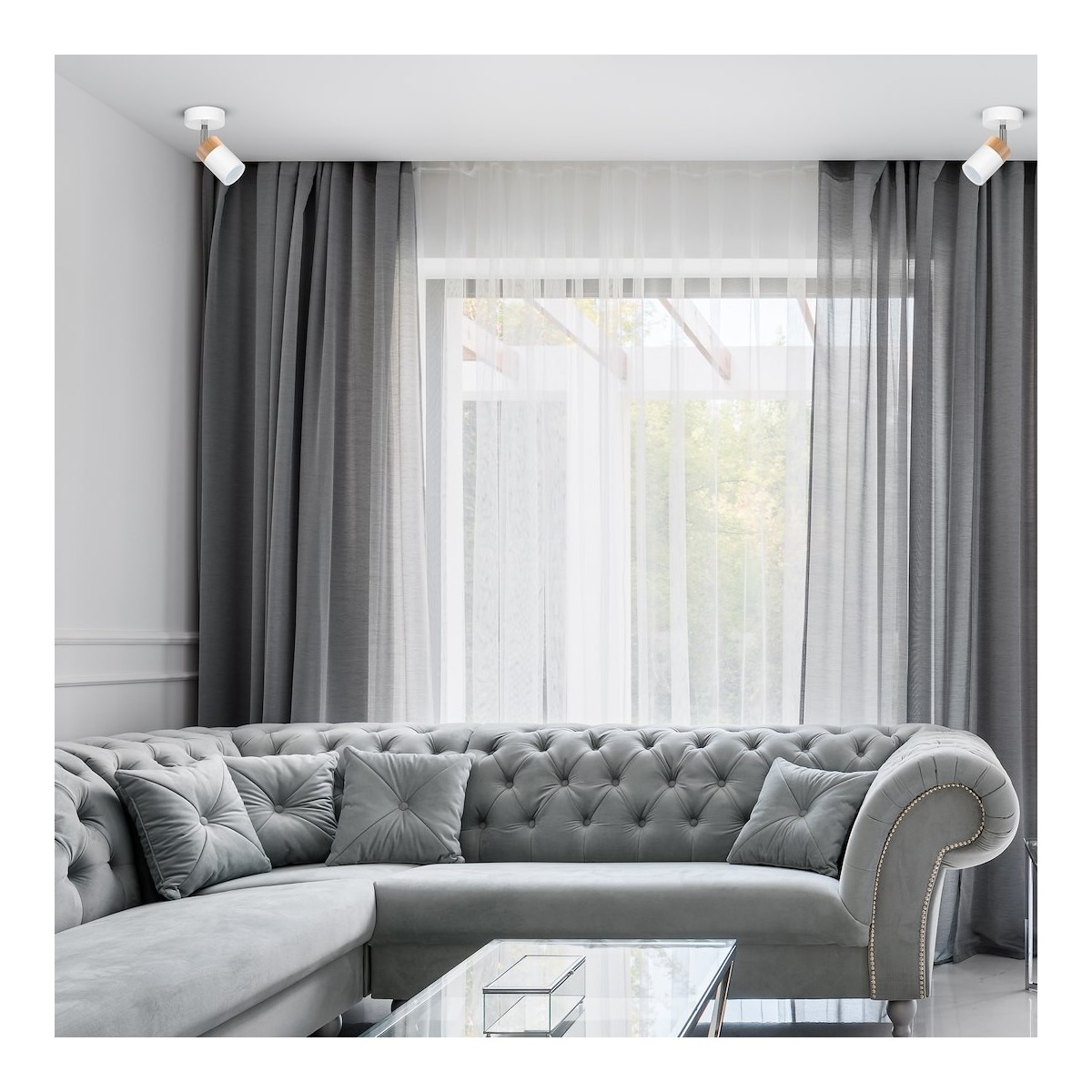 MiLagro Kinkiet Joker 1xGU10 Biały/Drewno MLP6299