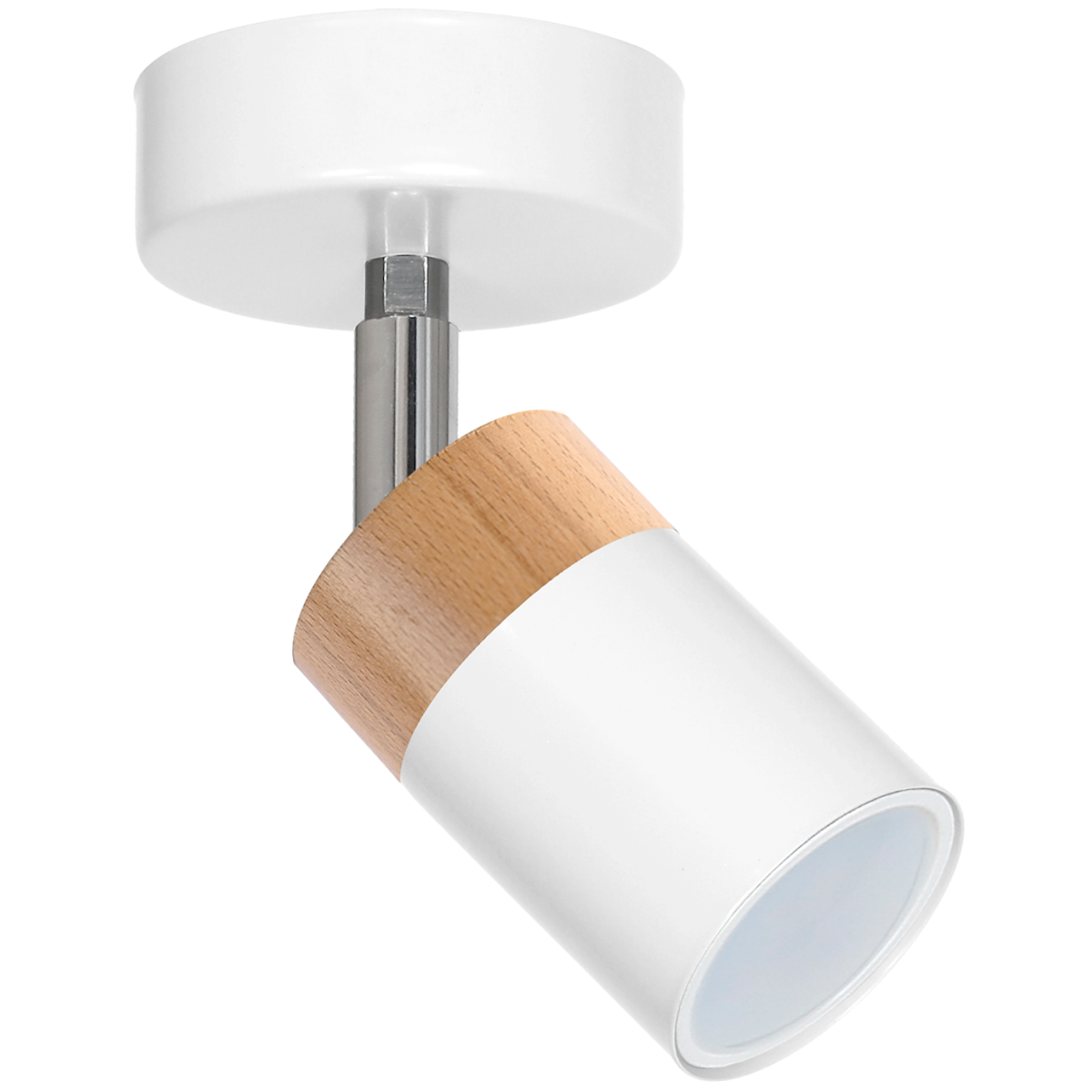 MiLagro Kinkiet Joker 1xGU10 Biały/Drewno MLP6299