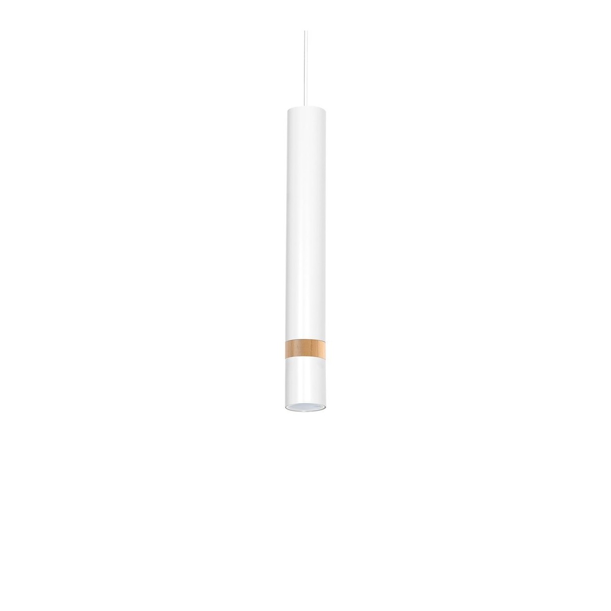 MiLagro Lampa wisząca Joker Biały / Drewno 1xGU10 MLP6301