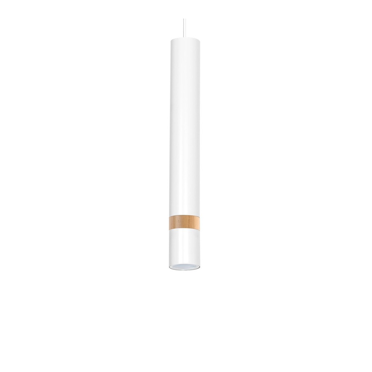 MiLagro Lampa wisząca Joker Biały / Drewno 1xGU10 MLP6301