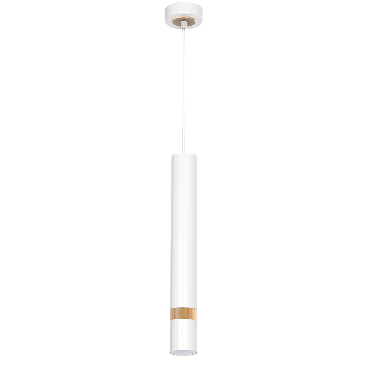 MiLagro Lampa wisząca Joker Biały / Drewno 1xGU10 MLP6301
