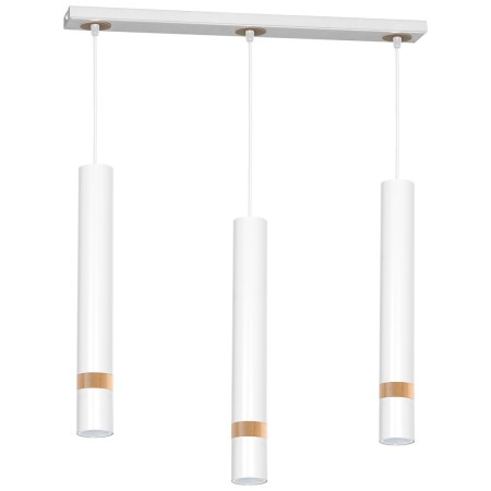 MiLagro Lampa wisząca Joker Biały / Drewno 3xGU10 MLP6302