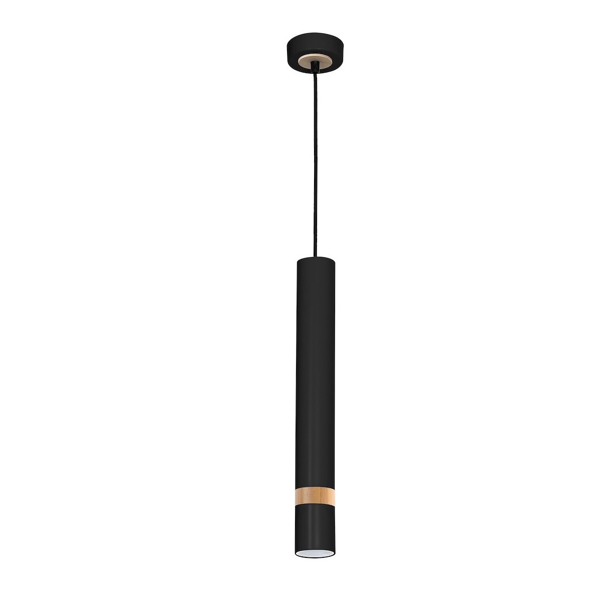 MiLagro Lampa wisząca JOKER BLACK/WOOD 1xGU10 MLP6305