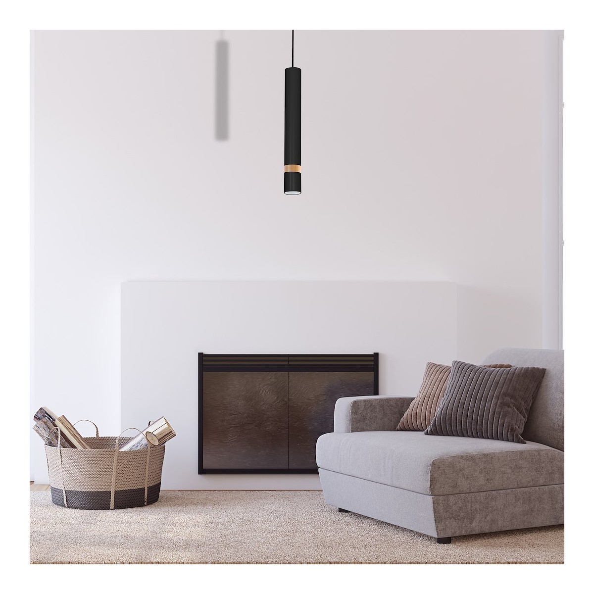 MiLagro Lampa wisząca JOKER BLACK/WOOD 1xGU10 MLP6305