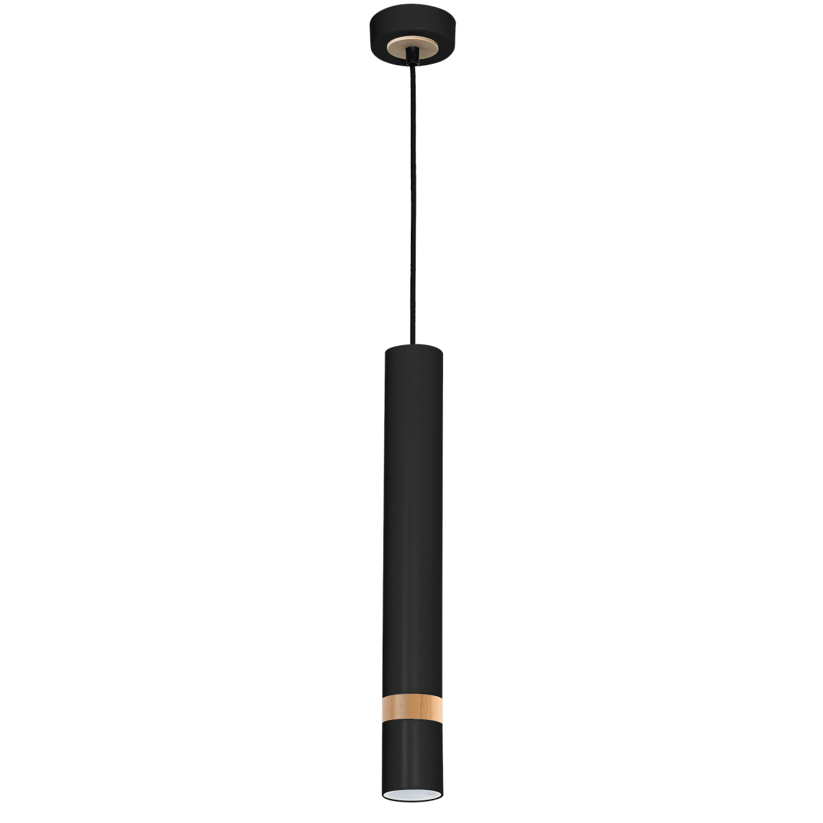 MiLagro Lampa wisząca JOKER BLACK/WOOD 1xGU10 MLP6305