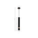 MiLagro Lampa wisząca JOKER BLACK/WOOD 1xGU10 MLP6305