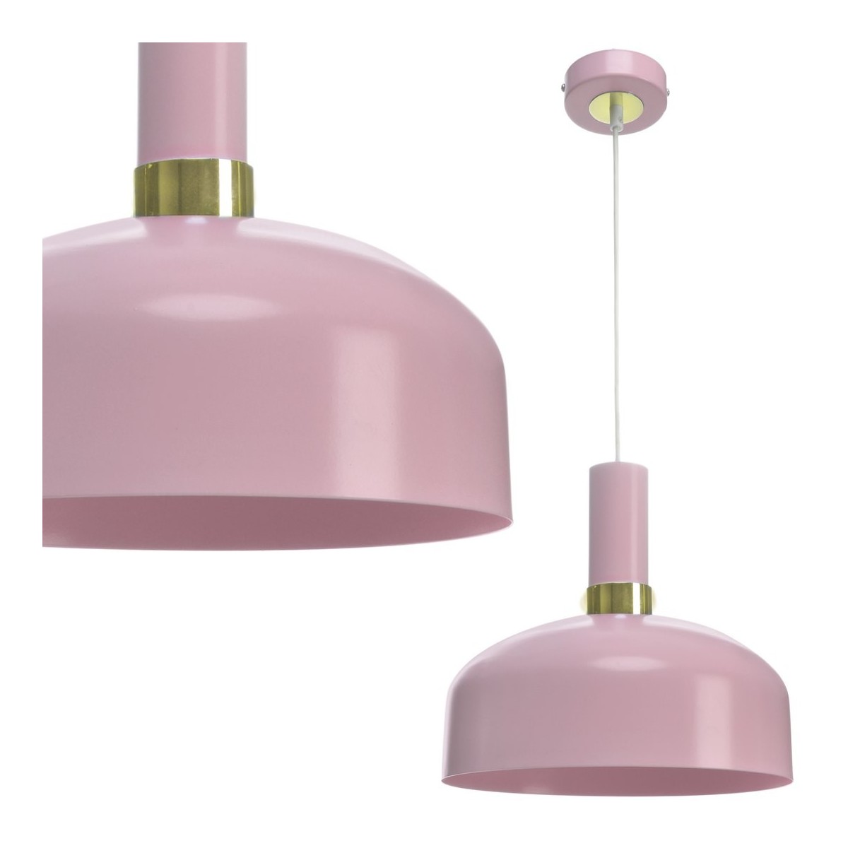MiLagro Lampa wisząca MALMO PINK 1xE27 MLP6199