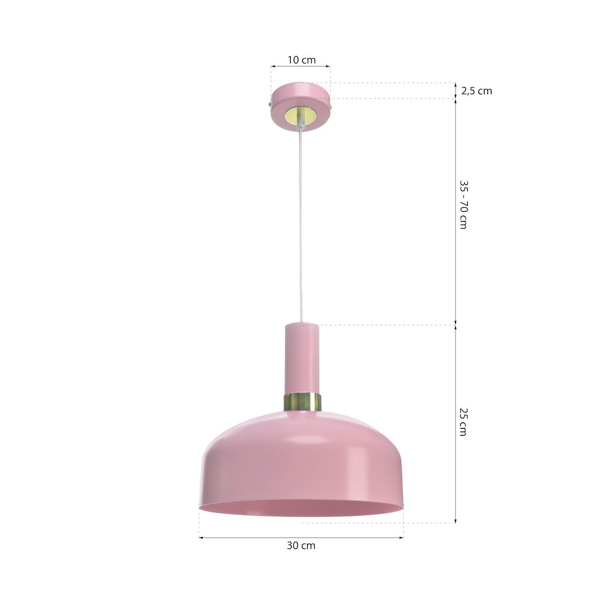 MiLagro Lampa wisząca MALMO PINK 1xE27 MLP6199
