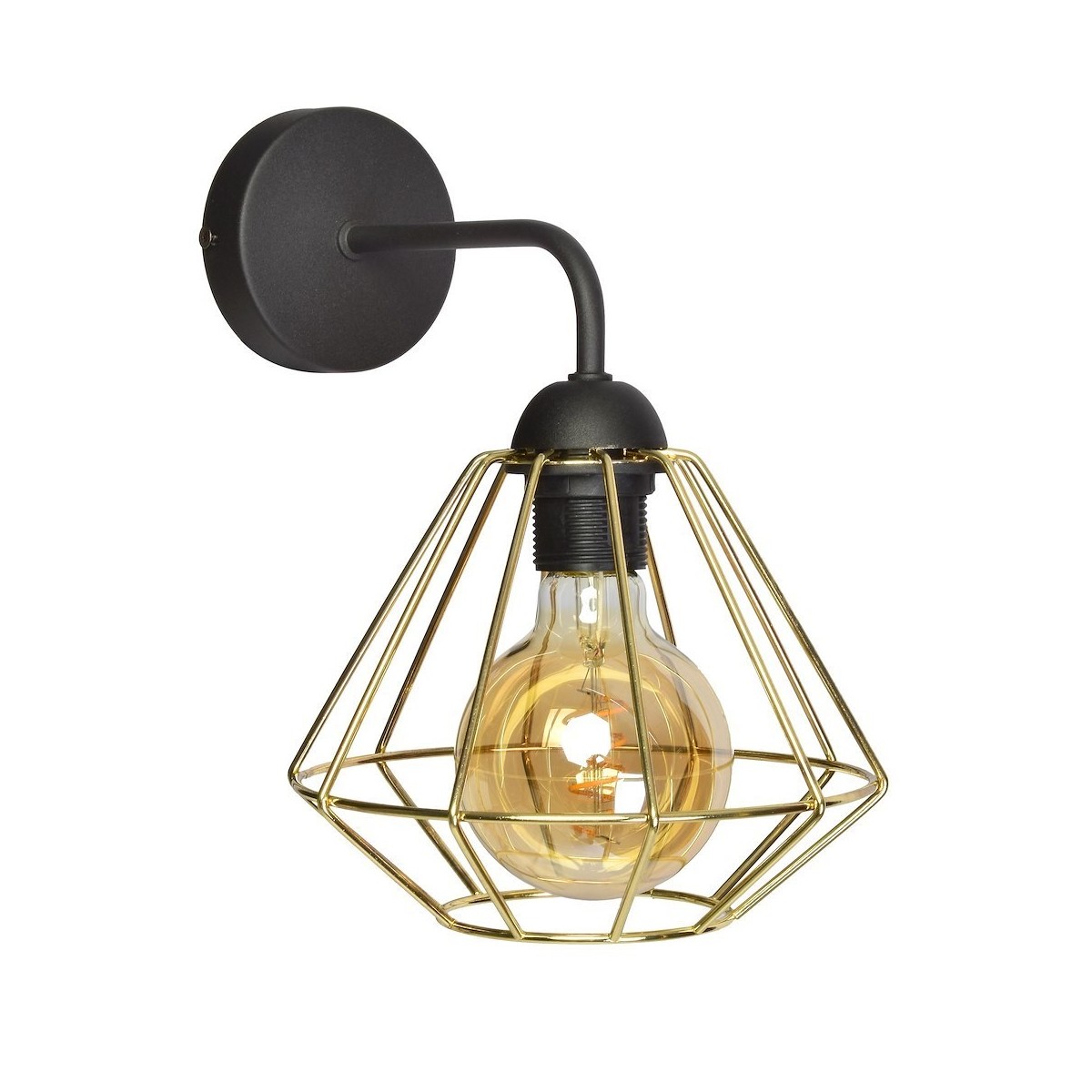 MiLagro Kinkiet LUPO BLACK/GOLD 1xE27 MLP6269