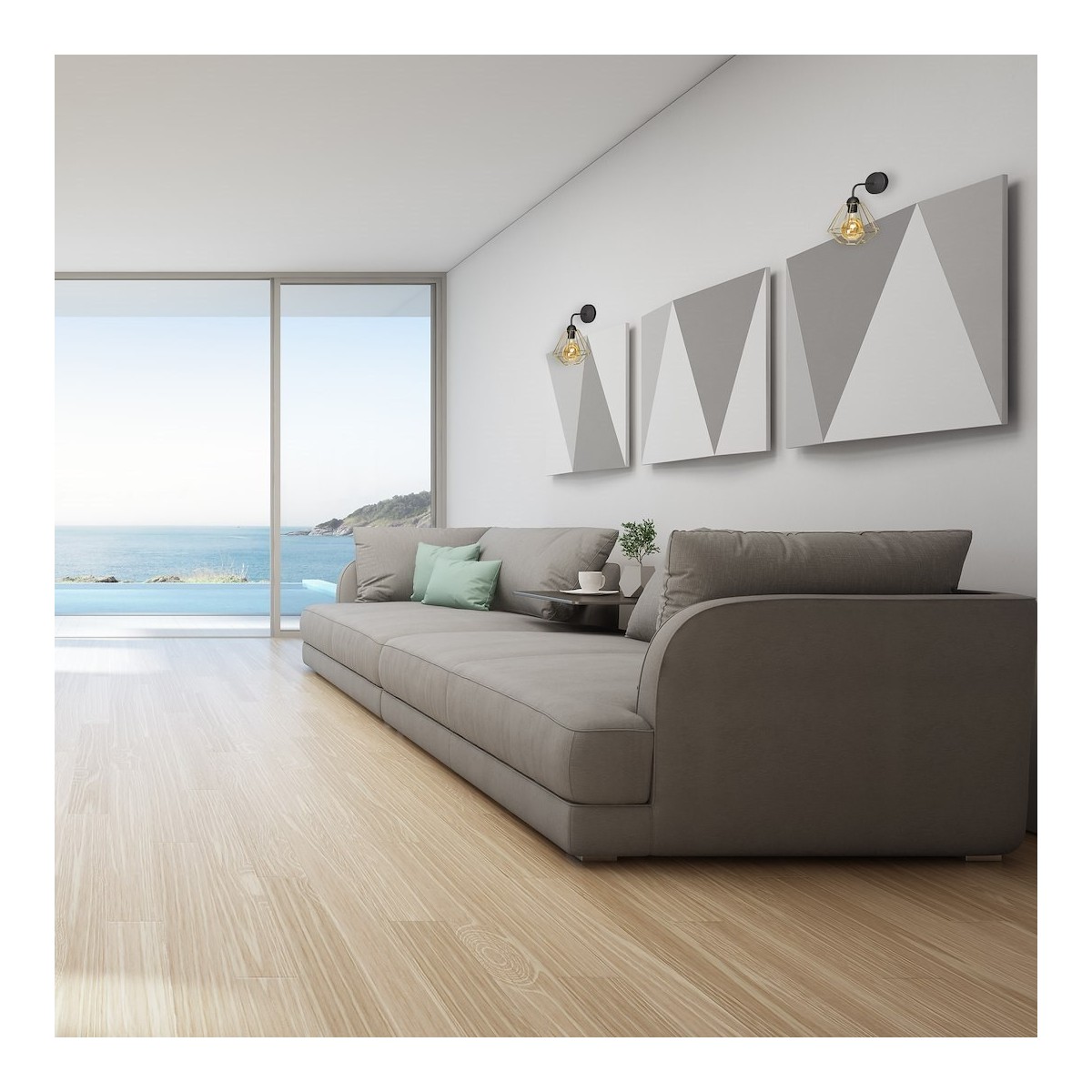 MiLagro Kinkiet LUPO BLACK/GOLD 1xE27 MLP6269