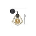 MiLagro Kinkiet LUPO BLACK/GOLD 1xE27 MLP6269