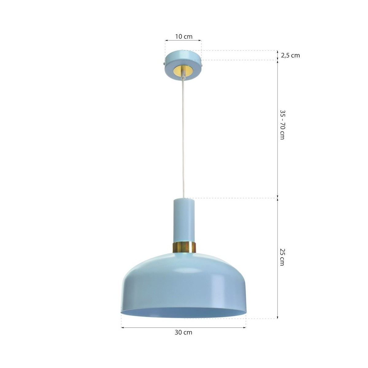 MiLagro Lampa wisząca MALMO BLUE 1xE27 MLP6201