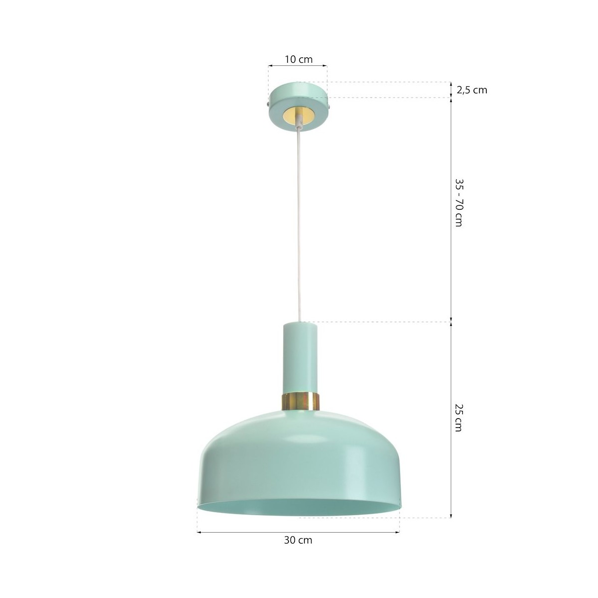 MiLagro Lampa wisząca MALMO MINT 1xE27 MLP6200