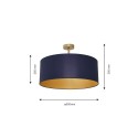 MiLagro Lampa sufitowa BEN NAVY BLUE/GOLD 3xE27 MLP6457