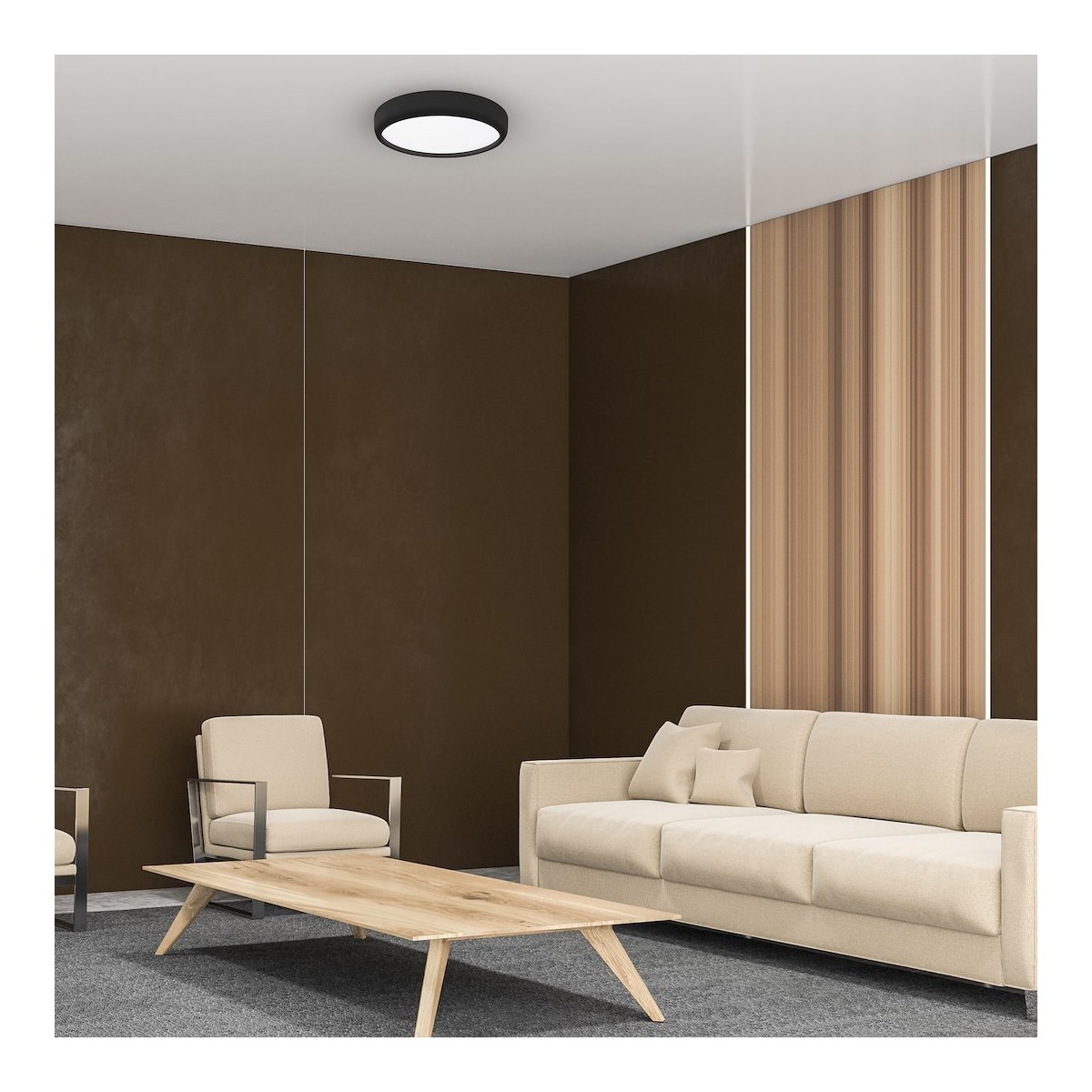 MiLagro GEA BLACK 36W LED efektowne oświetlenie