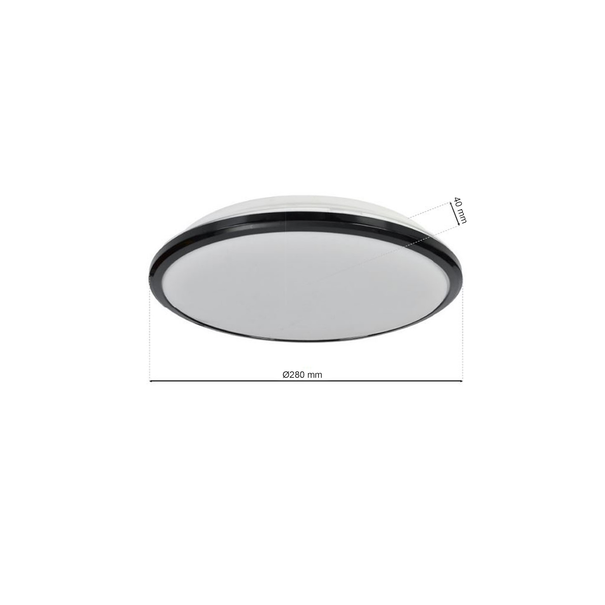 MiLagro Plafon TERMA BLACK 18W LED IP44 O280 mm ML6402