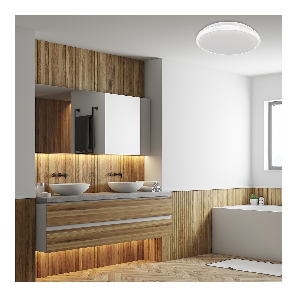 MiLagro Plafon Terma Biały 24W LED IP44 O360 mm ML6403