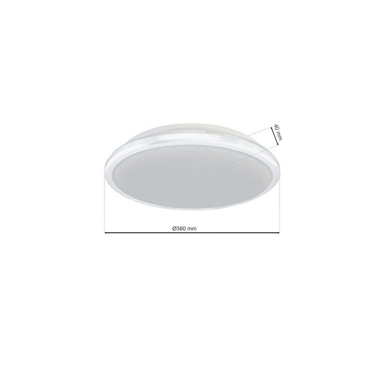 MiLagro Plafon Terma Biały 24W LED IP44 O360 mm ML6403