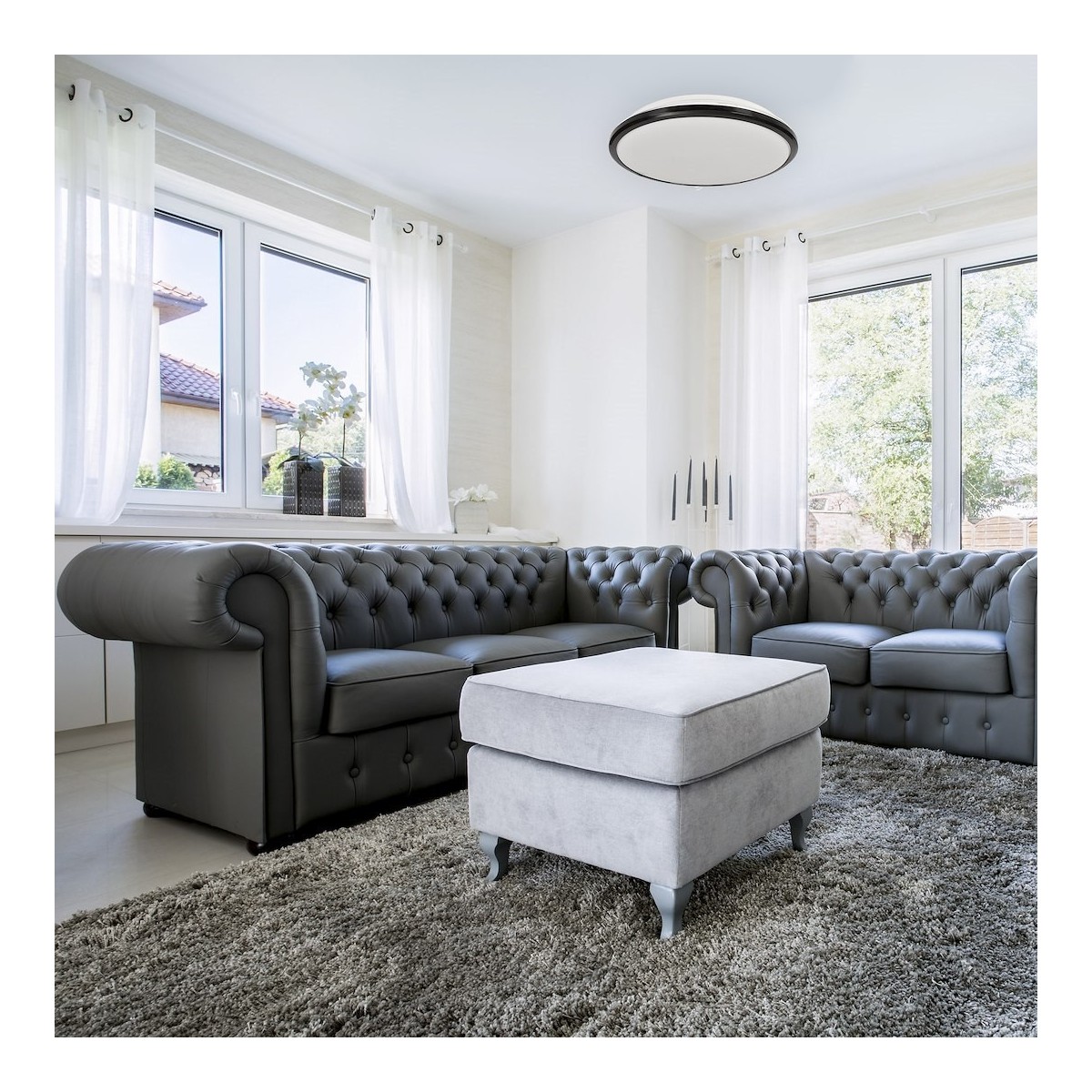 MiLagro Plafon TERMA BLACK 24W LED IP44 O360 mm ML6404