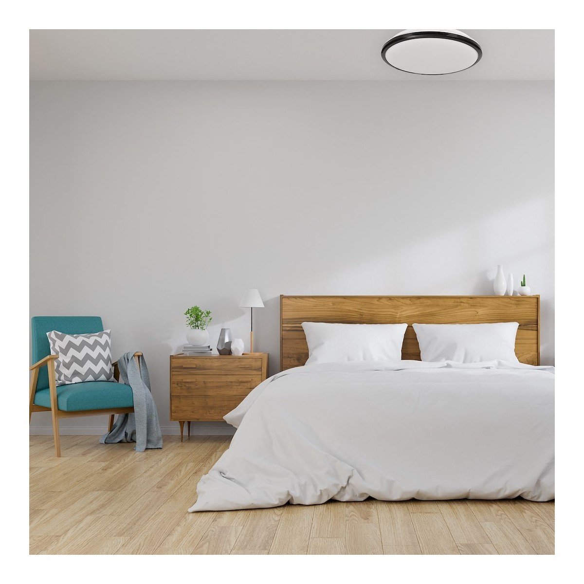 MiLagro Plafon TERMA BLACK 24W LED IP44 O360 mm ML6404
