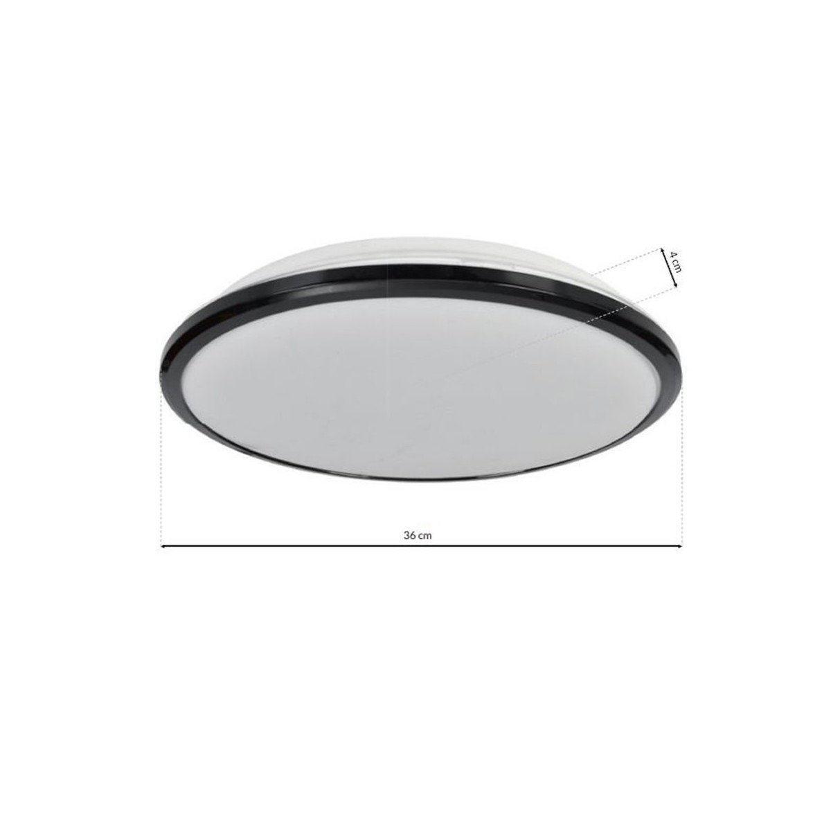 MiLagro Plafon TERMA BLACK 24W LED IP44 O360 mm ML6404