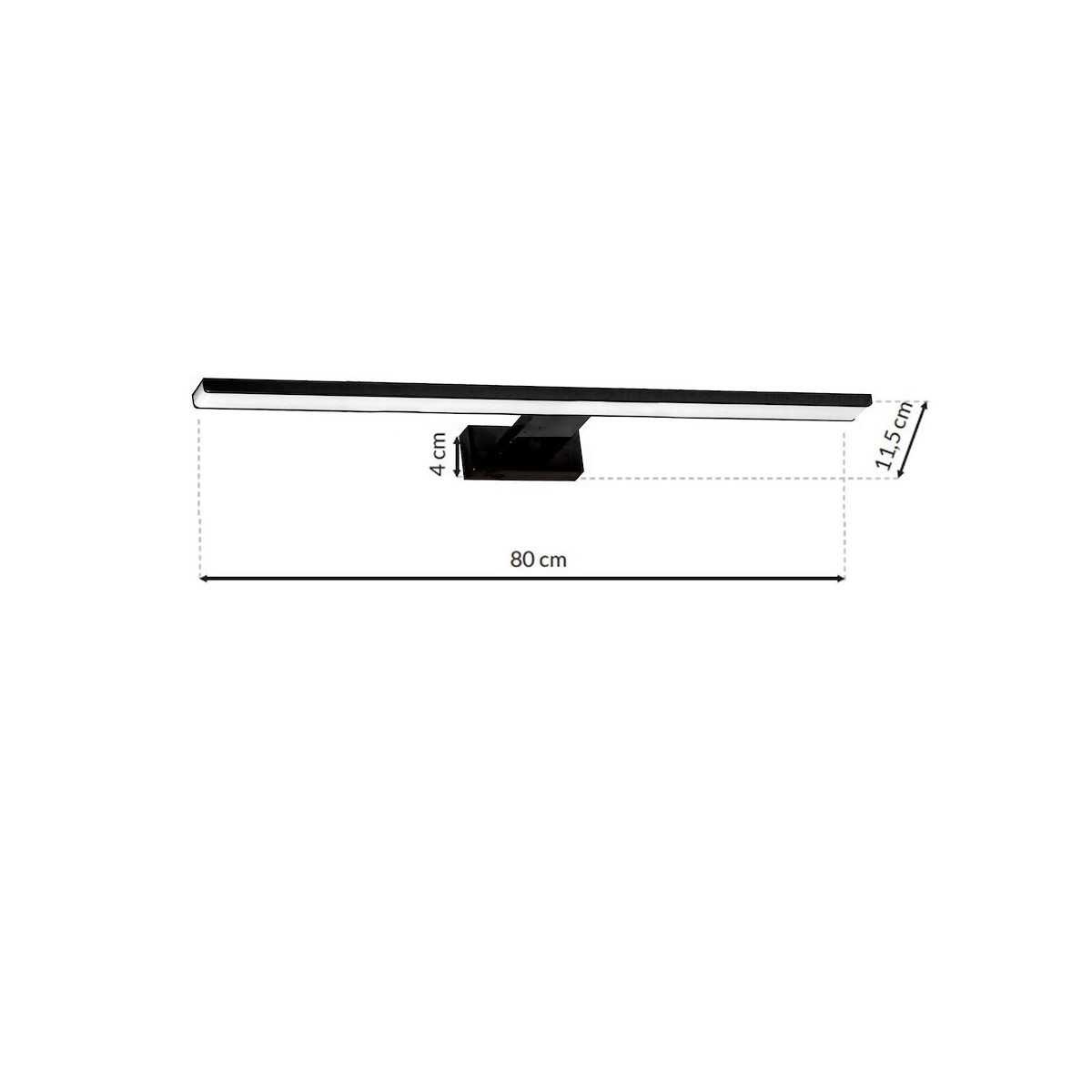 MiLagro SHINE BLACK 80cm LED ekskluzywne oświetlenie