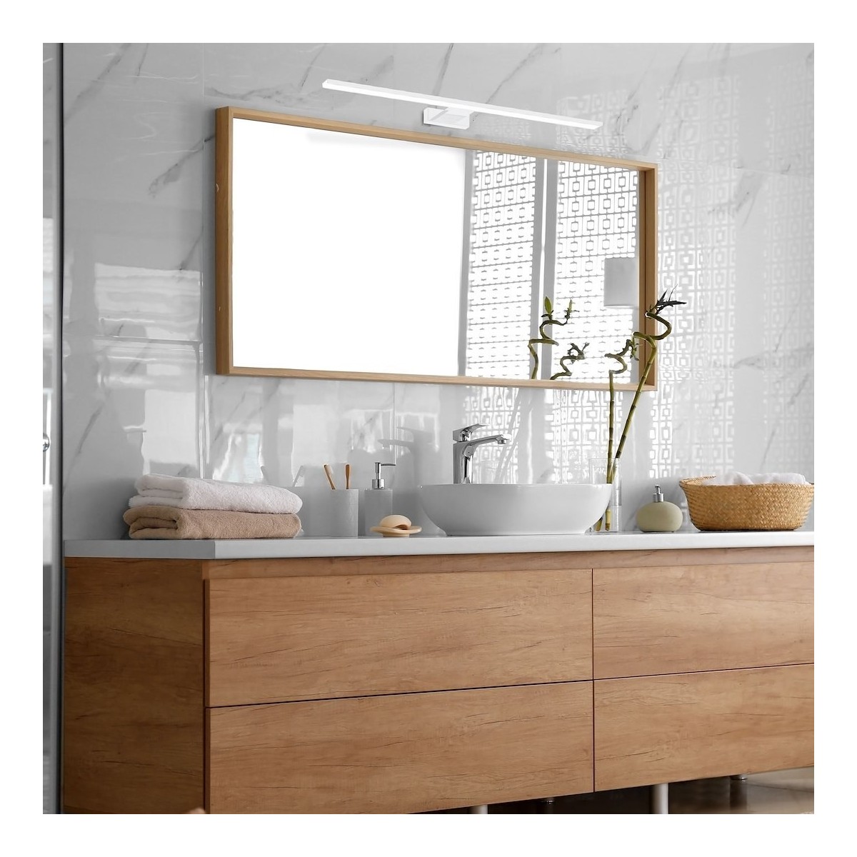 MiLagro SHINE biały 80cm LED nowoczesne oświetlenie