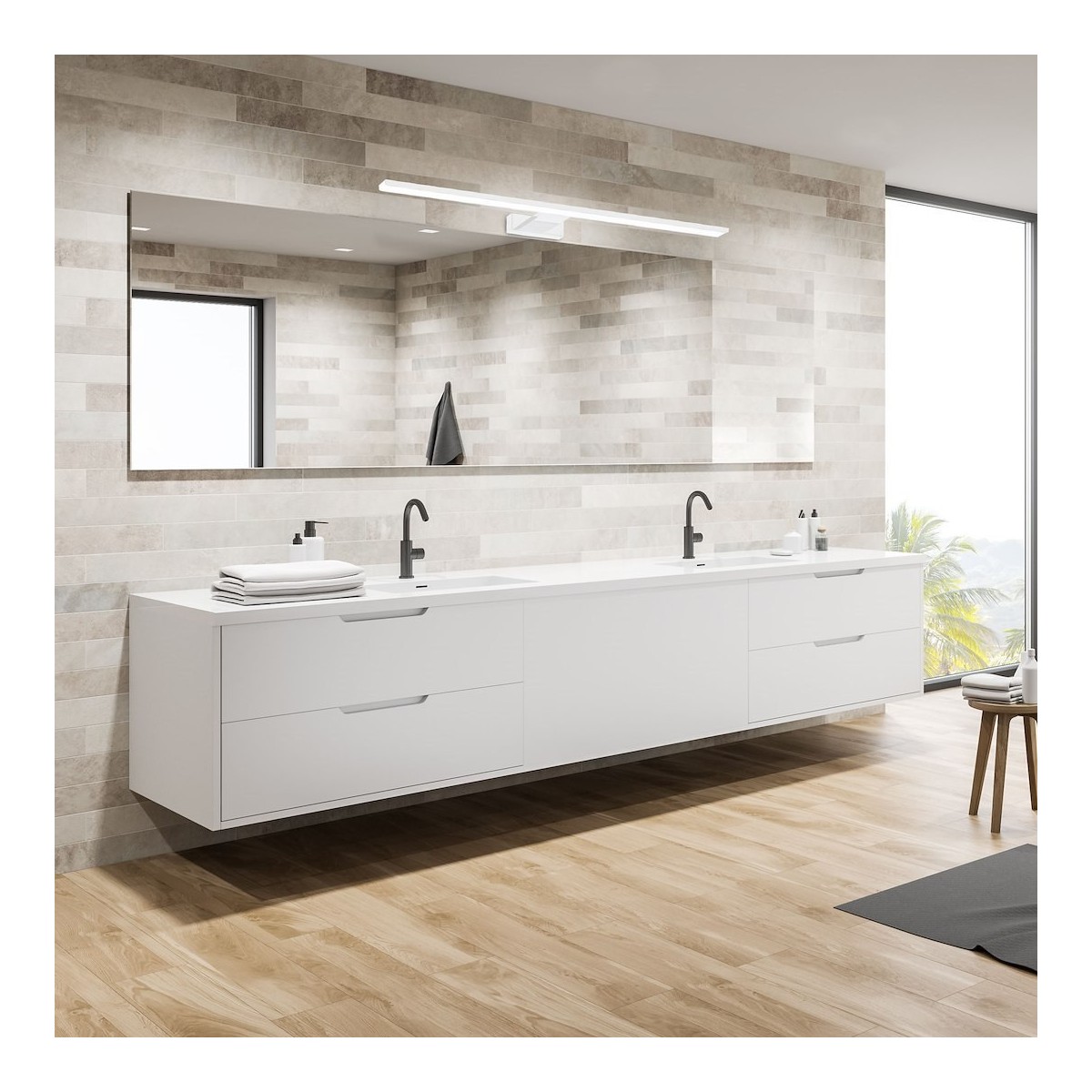 MiLagro Kinkiet Shine 80cm 15W LED Biały ML6337