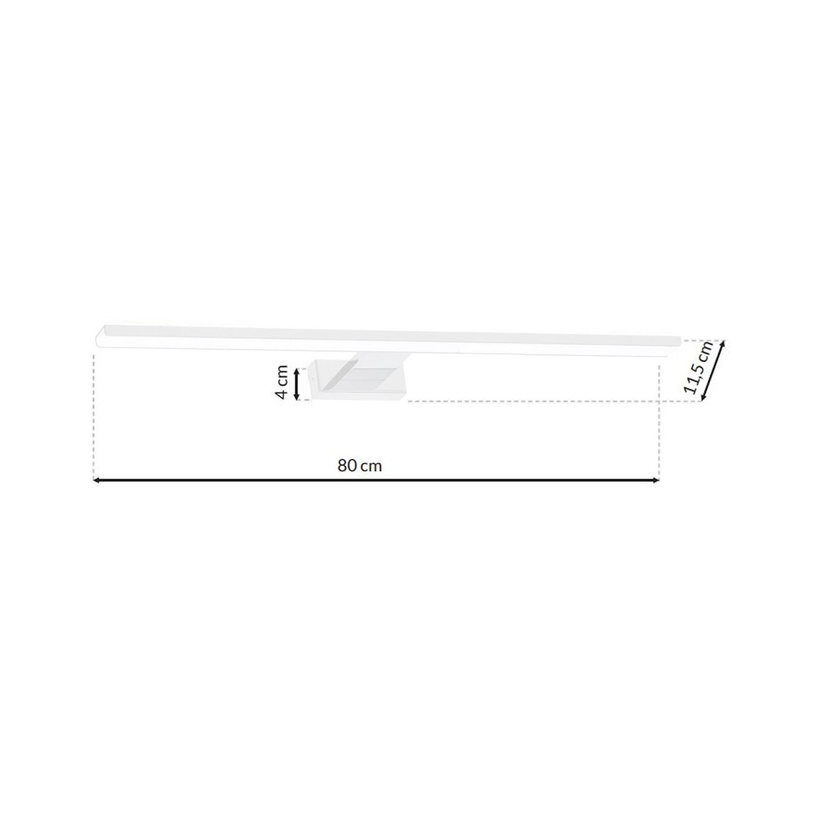 MiLagro SHINE biały 80cm LED nowoczesne oświetlenie