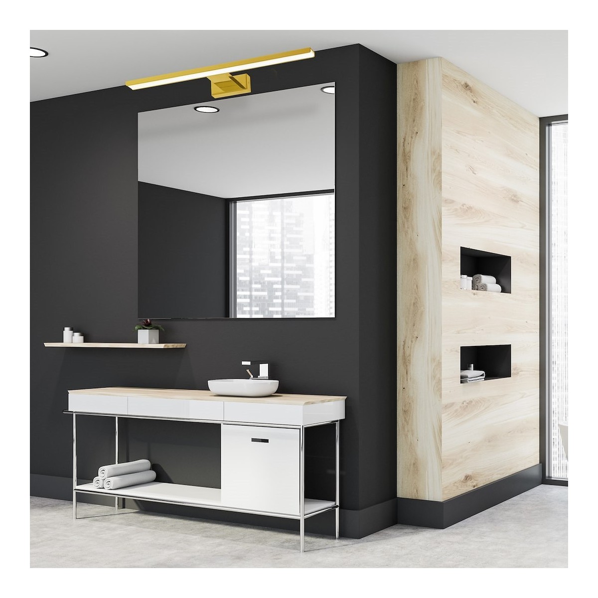 MiLagro Kinkiet SHINE GOLD 80cm 15W LED ML6338