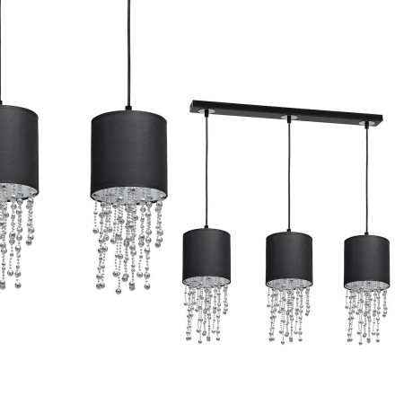 MiLagro Lampa wisząca ALMERIA BLACK/CHROME 3xE27 MLP64300
