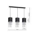 MiLagro Lampa wisząca ALMERIA BLACK/CHROME 3xE27 MLP64300