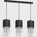 MiLagro Lampa wisząca ALMERIA BLACK/CHROME 3xE27 MLP64300