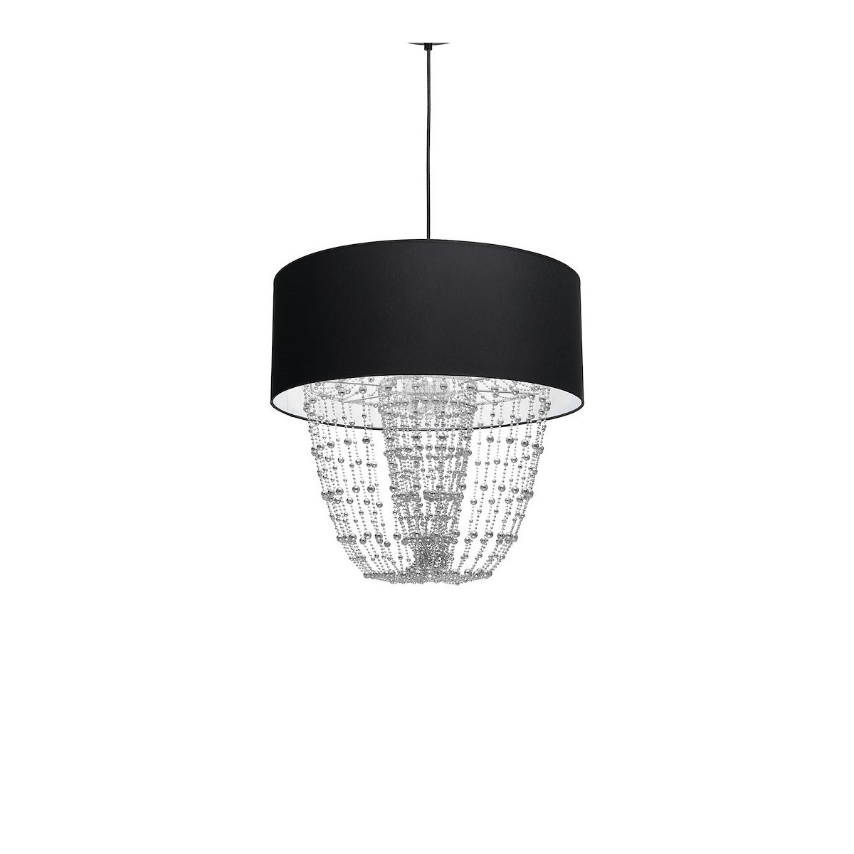 MiLagro Lampa wisząca ALMERIA BLACK/CHROME 1xE27 MLP6432
