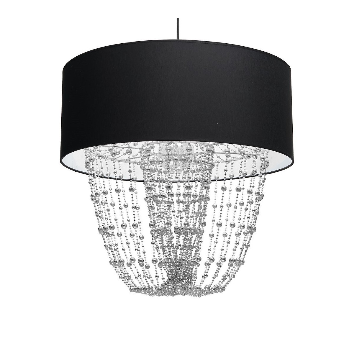MiLagro Lampa wisząca ALMERIA BLACK/CHROME 1xE27 MLP6432