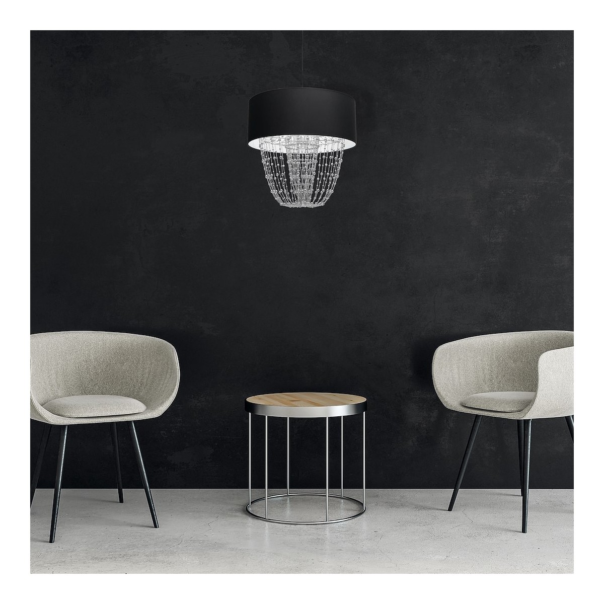 MiLagro ALMERIA BLACK/CHROME światło podkreślające charakter wnętrza