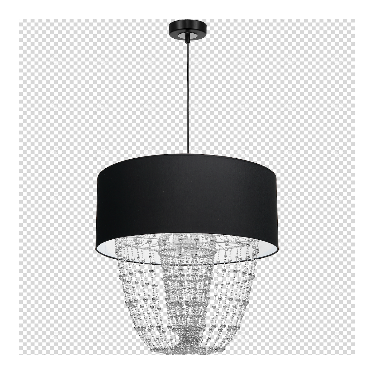 MiLagro Lampa wisząca ALMERIA BLACK/CHROME 1xE27 MLP6432