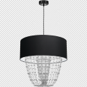 MiLagro Lampa wisząca ALMERIA BLACK/CHROME 1xE27 MLP6432