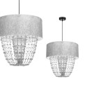 MiLagro Lampa wisząca ALMERIA SILVER/BLACK 1xE27 MLP6437