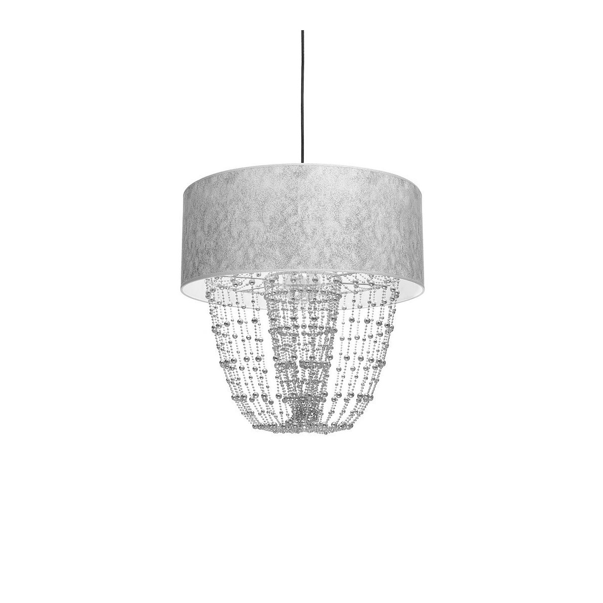 MiLagro Lampa wisząca ALMERIA SILVER/BLACK 1xE27 MLP6437
