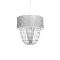 MiLagro Lampa wisząca ALMERIA SILVER/BLACK 1xE27 MLP6437