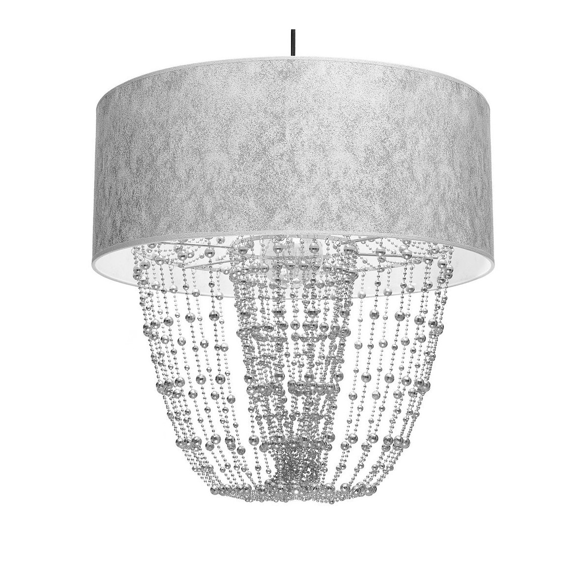 MiLagro Lampa wisząca ALMERIA SILVER/BLACK 1xE27 MLP6437