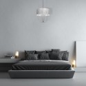 MiLagro Lampa wisząca ALMERIA SILVER/BLACK 1xE27 MLP6437